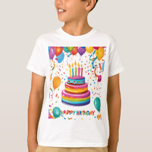 Vibrant and Colourful Birthday Celebration T-Shirt