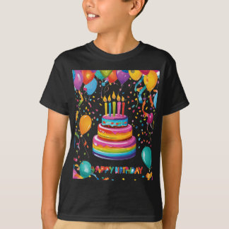 Vibrant and Colourful Birthday Celebration T-Shirt
