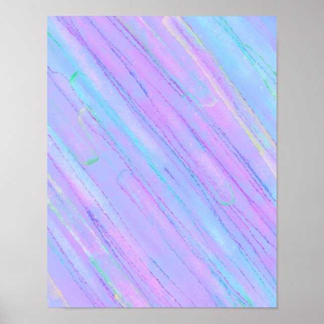 Vibrant and Colourful Rainbow Abstract Poster (Front)