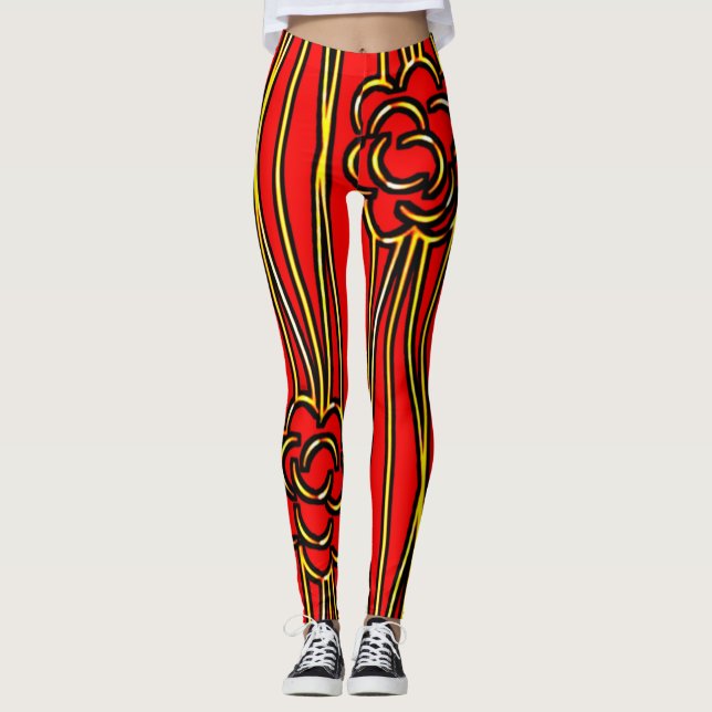 Vibrant and Comfortable Colourful Leggings (Front)