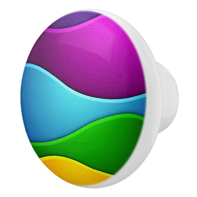 Vibrant and Fun Ceramic Cabinet Knob/Pull Knob (Right)