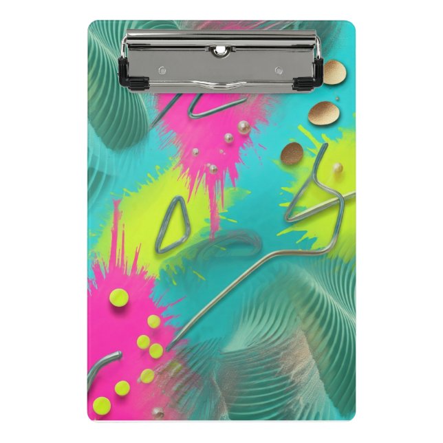 Vibrant and Playful  Mini Clipboard (Front)