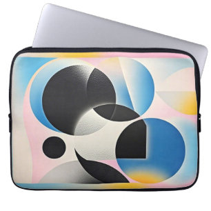 Vibrant and whimsical abstract artwork geometric  laptop sleeve