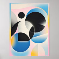 Vibrant and whimsical abstract artwork geometric 