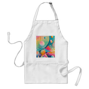 Vibrant and whimsical abstract artwork geometric  standard apron