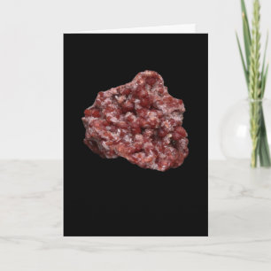 Vibrant Andradite Garnet Sparkling Calcite Crystal Card