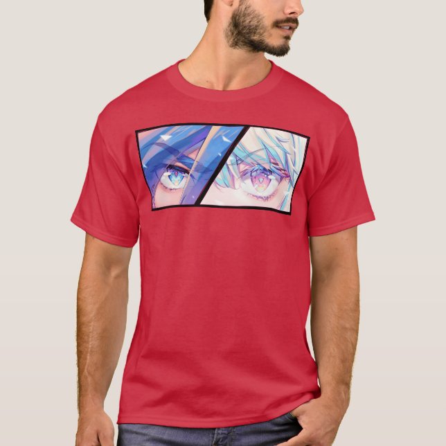 Vibrant Anime Eyes Art Print vintage T-Shirt (Front)