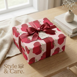 Vibrant Apple Mark Wrapping Paper for Unique Gifts