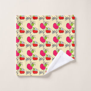 Vibrant Apple Orchard Bath Towel Set