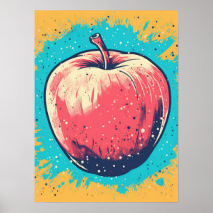 Vibrant Apple Splash Poster