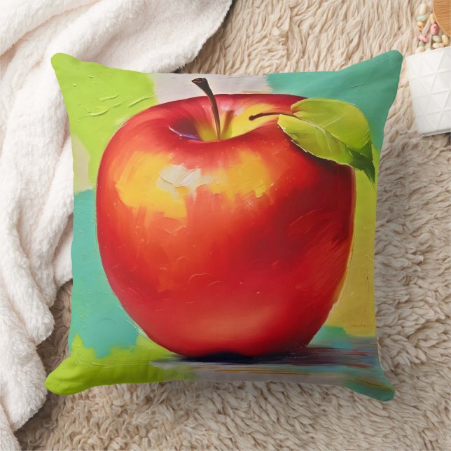 Vibrant Apple Still Life Cushion (Blanket)