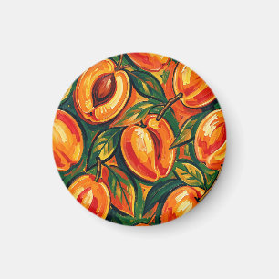 Vibrant Apricot Pattern Magnet