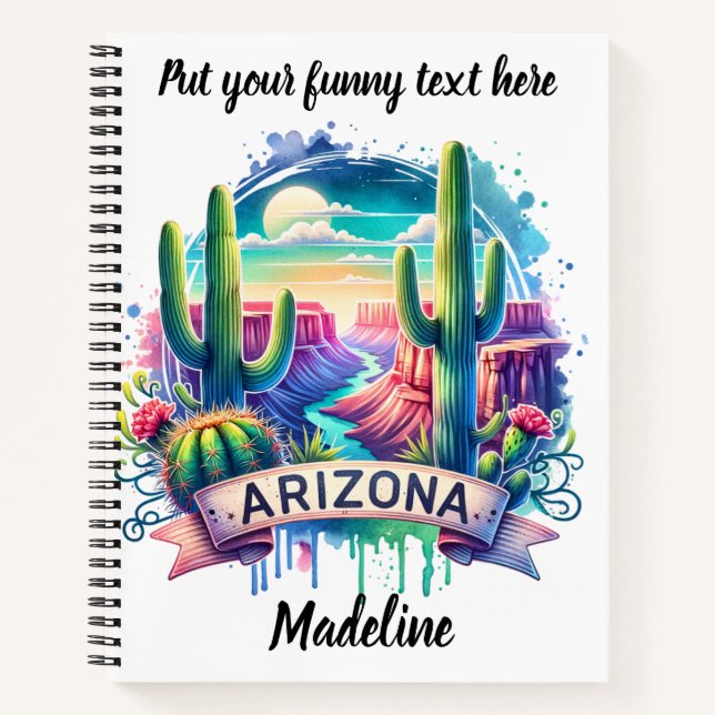 Vibrant Arizona desert beauty Notebook (Front)