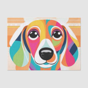 Vibrant Art Colourful dachshund Tissue Paper