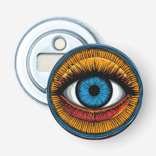 Vibrant Artistic evil Eye Design Bottle Opener