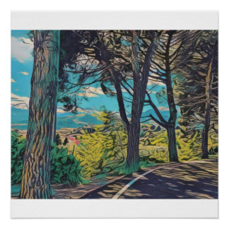 Vibrant Autumn Forest Poster