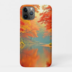 Vibrant Autumn Forest River iPhone 11 Pro Case