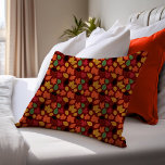 Vibrant Autumn Leaves Multi-Coloured Pattern Decorative Cushion<br><div class="desc">Perfect for fall gifting and occasions,  this vibrant,  multi-coloured leaves pattern is sure to provide cheer to your room</div>