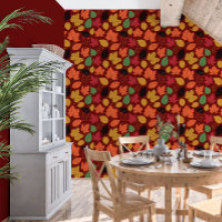 Vibrant Autumn Leaves Multi-Coloured Pattern