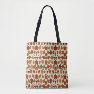 Vibrant Autumn Leaves Pattern with Fall Colours Tote Bag
