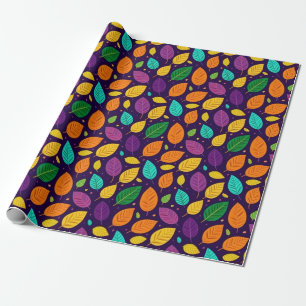 Vibrant Autumn Leaves Wrapping Paper