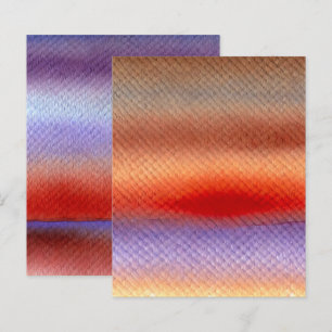 Vibrant Autumnal Watercolor Sunset Scrapbook Paper