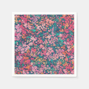 Vibrant Azalea Floral Napkin