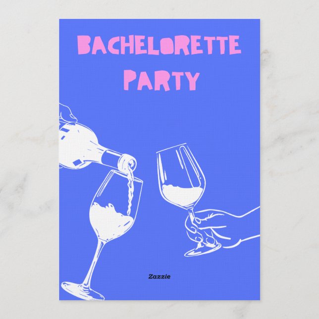 Vibrant Bachelorette Weekend Invitation for Bride (Back)