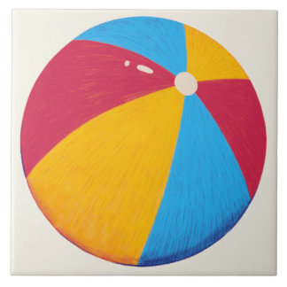 Vibrant Beach Ball Ceramic Tile