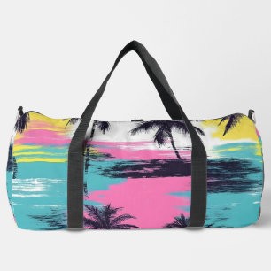 Vibrant Beach Sunset  Duffle Bag