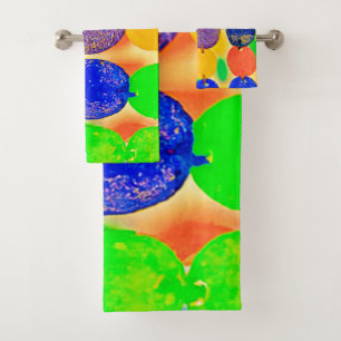 Vibrant Bead String Design Bath Towel Set