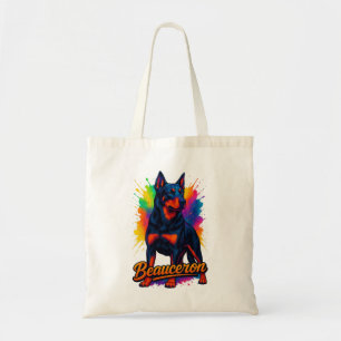Vibrant Beauceron Pop Art Tote Bag