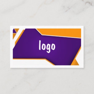 Vibrant Beauty Salon Hair Stylist Purple Orange Bu Business Card