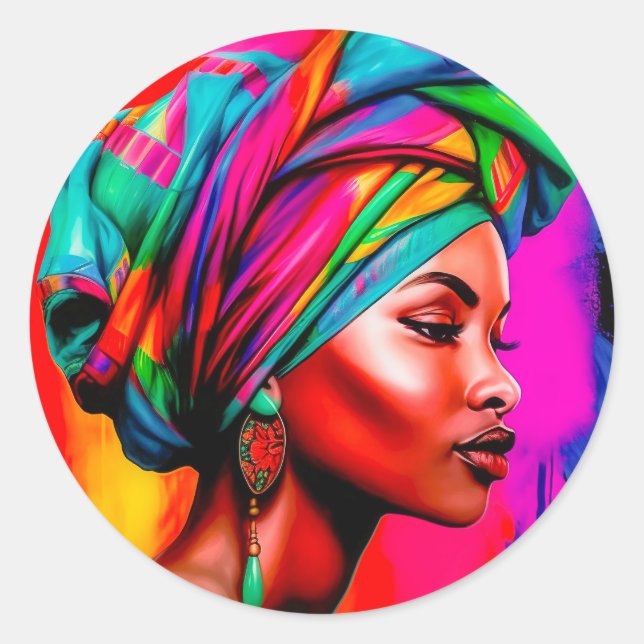 Vibrant Beauty Series 1 Classic Round Sticker (Front)