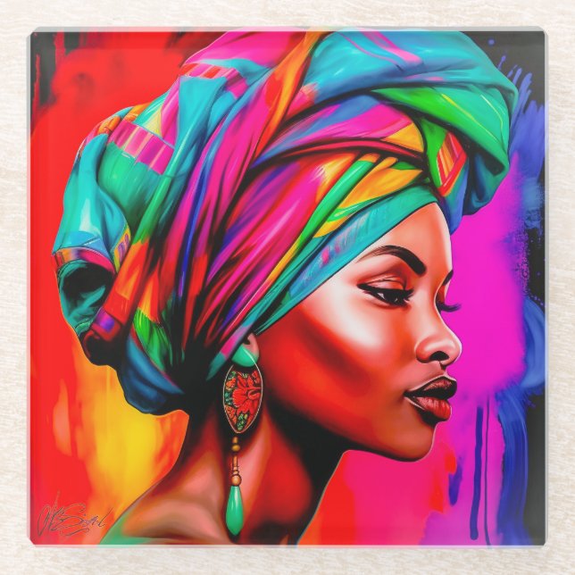 Vibrant Beauty Series 1 Glass Coaster (Front)