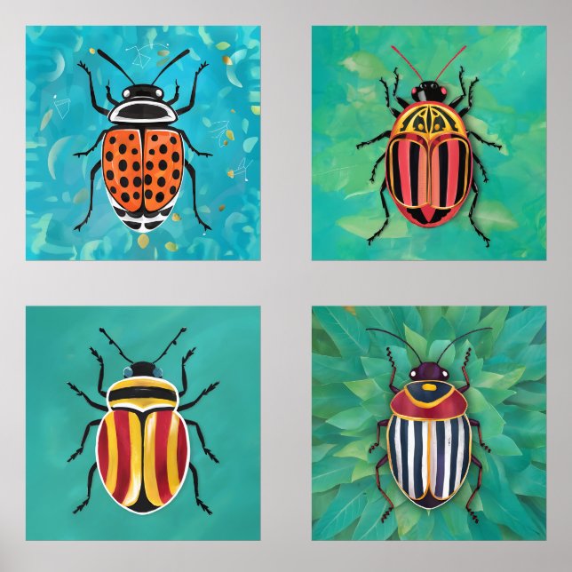  Vibrant beetles  (Front)
