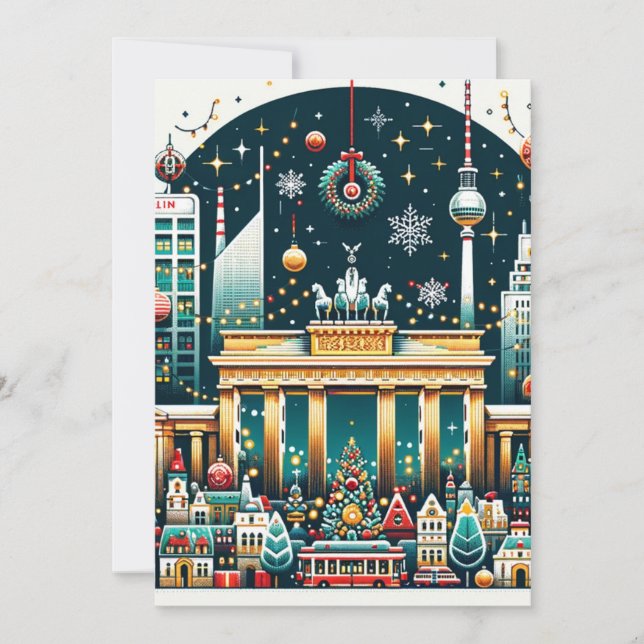 Vibrant Berlin Holiday Wonders Card (Front)