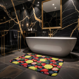 Vibrant Berries & Citrus Bath Mat