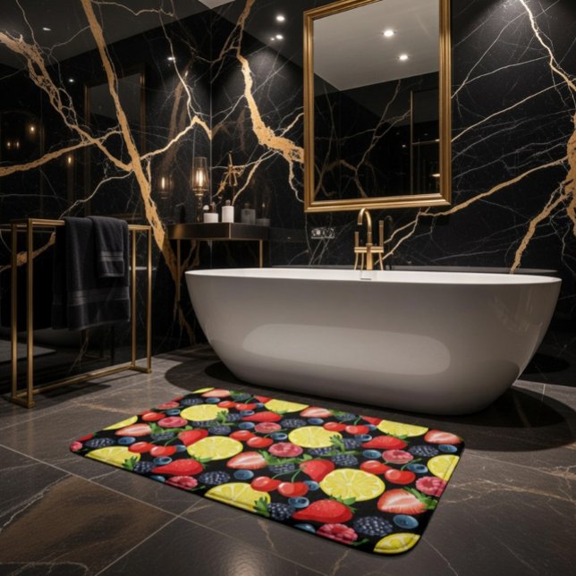 Vibrant Berries & Citrus Bath Mat  (Creator Uploaded)
