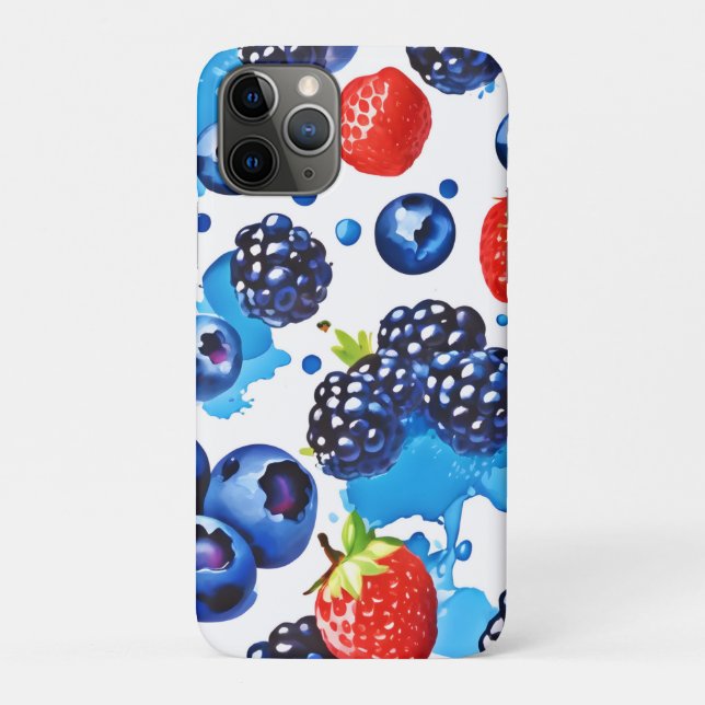 Vibrant Berry Pattern Case-Mate iPhone Case (Back)