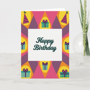 Vibrant Birthday Border Card