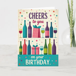Vibrant Birthday Bottles Card
