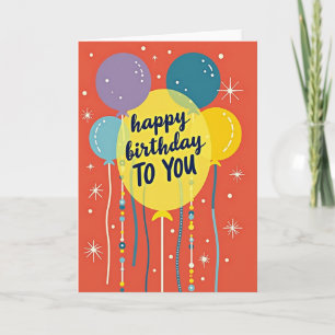 Vibrant Birthday Message Card