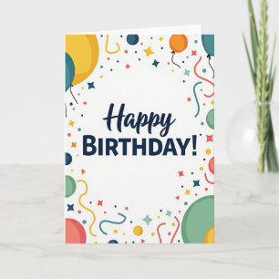 Vibrant Birthday Pop Card
