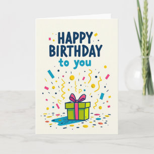 Vibrant Birthday Text Card