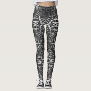 Vibrant black & white "Ratti_Creative_Arts" Leggings