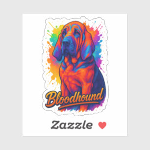 Vibrant Bloodhound Pop Art Illustration