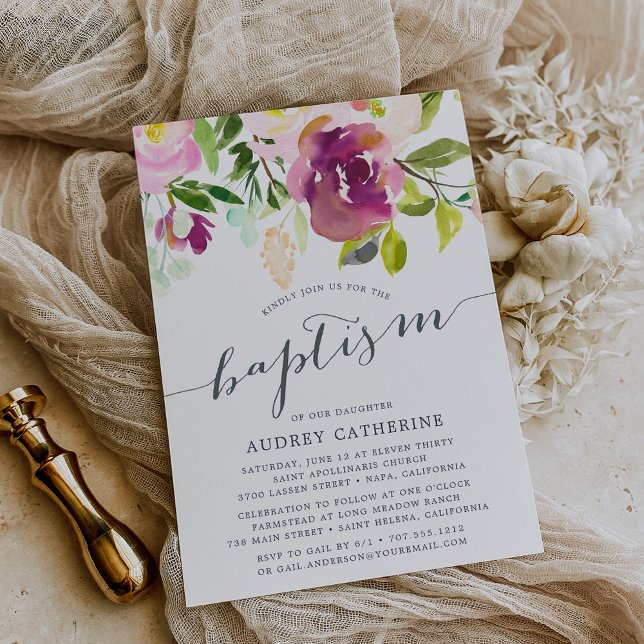 Vibrant Bloom | Baptism Invitation (Creator Uploaded)