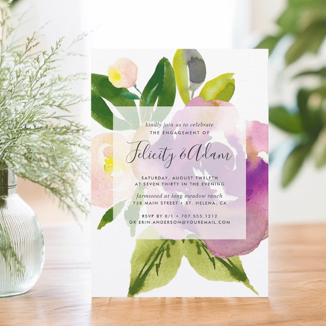 Vibrant Bloom Engagement Party Invitation (Creator Uploaded)