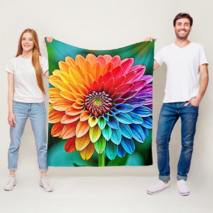Vibrant Bloom of Hope and Joy Design Fleece Blanket